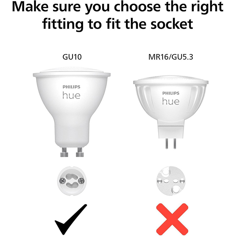 フィリップス Hue GU10 スマート LED スポットラ - Philips Bulb Hue のレビューと価格