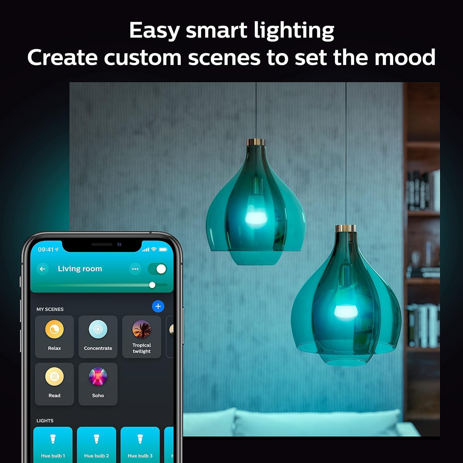 フィリップスHueスマートライトスターターキット 3個のE2 - Philips Bulb Hue のレビューと価格