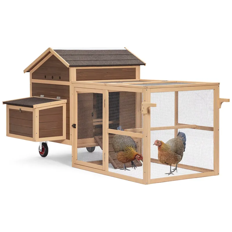 大型で持続可能な木製鶏小屋、屋外用、雨よけ、日よけ、二重壁、 - Sustainable Living Walla Walla のレビューと価格